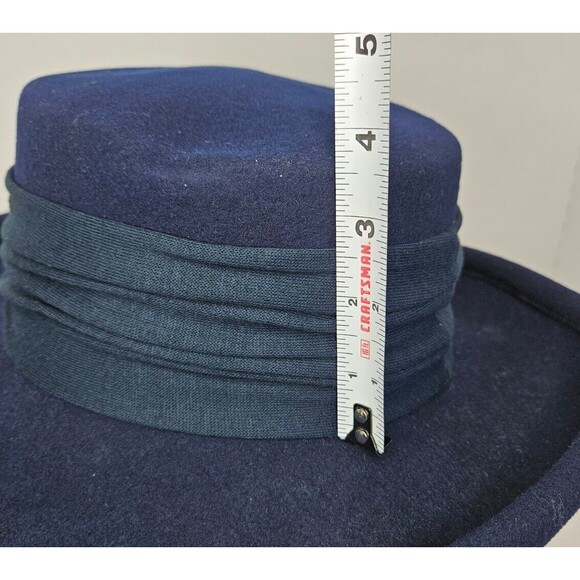 Vintage Importina Bollman Women's Blue Hat 100% Wool Doeskin Felt - Picture 8 of 12